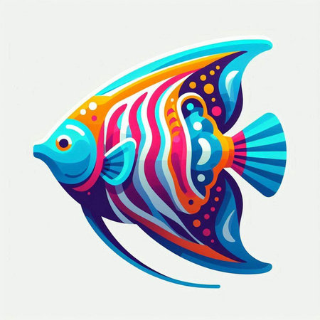 Colorful fish isolated on white background. Vector illustration for your designのイラスト素材