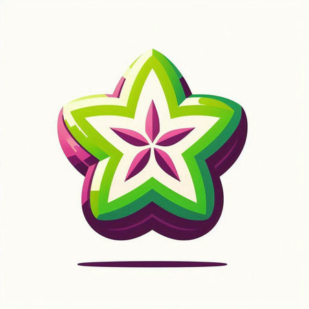 Star flower icon. Vector illustration. Eps10 file. Global colors.のイラスト素材