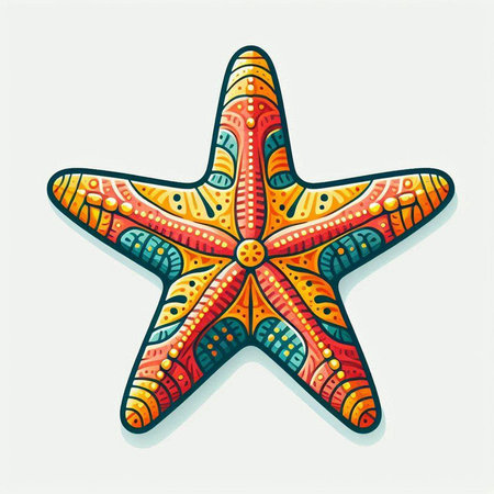 Starfish. Hand drawn vector illustration in doodle style.のイラスト素材