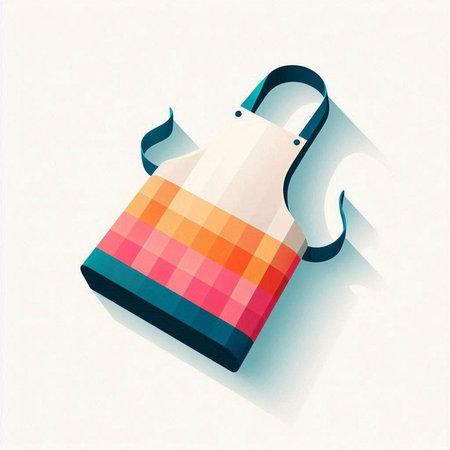Kitchen apron icon, vector illustration. Kitchen apron iconのイラスト素材