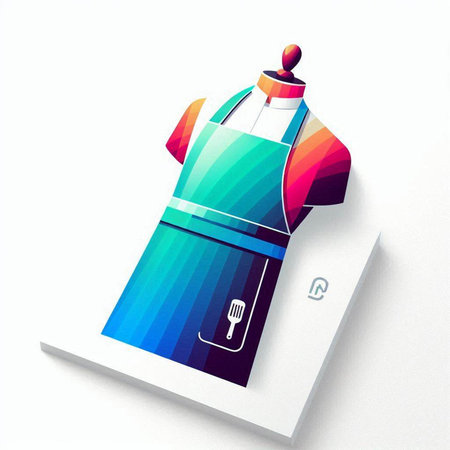 Illustration of a restaurant menu design with a coffee cup and a spoonのイラスト素材