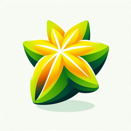 Star fruit icon on white background. Vector illustration. Eps 10.のイラスト素材