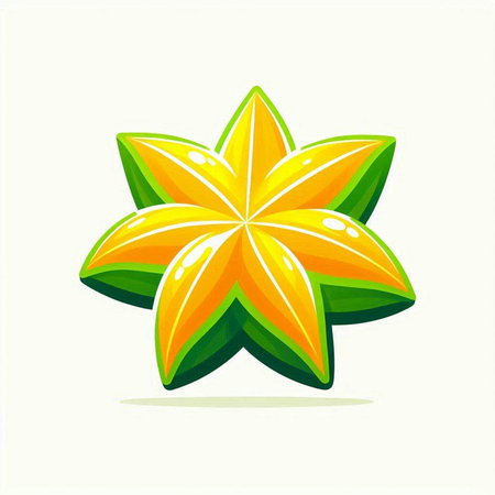 Star fruit icon on white background. Vector illustration. Eps 10.のイラスト素材