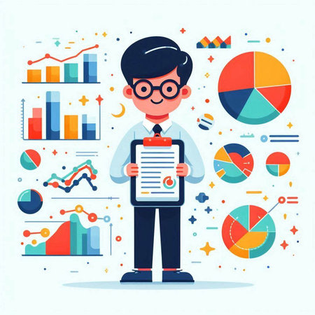 Archery target with arrows. Colorful vector illustration in flat style.のイラスト素材