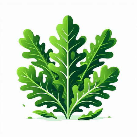Green leaves isolated on a white background. Vector illustration. Eps 10.のイラスト素材