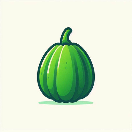 Papaya fruit on white background vector illustration. Exotic tropical fruit.のイラスト素材