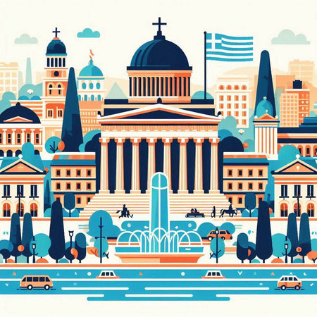 United States Capitol building in Washington DC, USA. Vector illustration.のイラスト素材