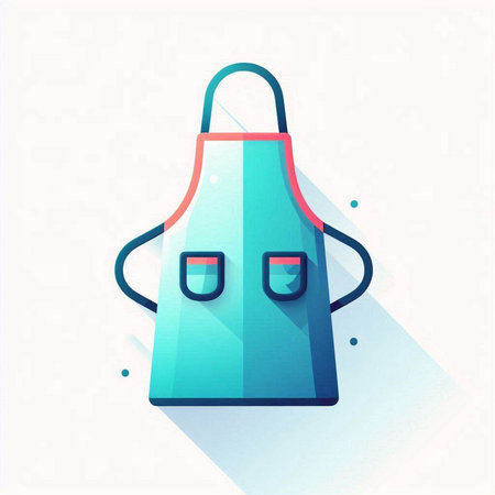 Kitchen apron icon, vector illustration. Flat design style.のイラスト素材