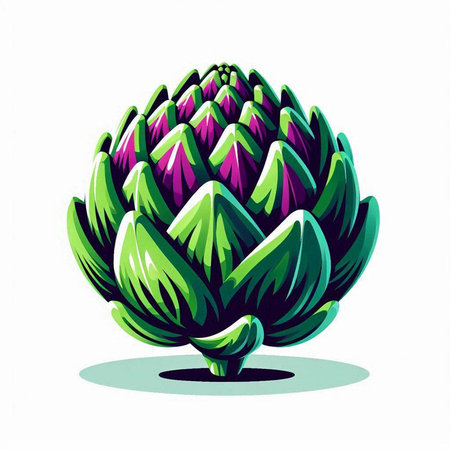 Artichoke isolated on white background. Hand drawn vector illustration.のイラスト素材