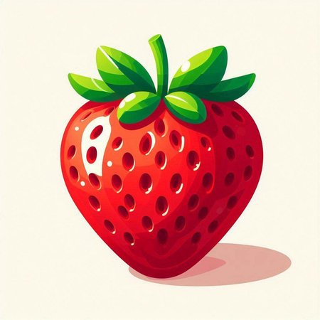 Strawberry vector illustration. Isolated on white background. Vector illustration.のイラスト素材
