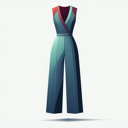 Women's evening dress isolated on a white background. Vector illustration.のイラスト素材