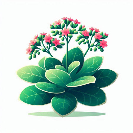 Illustration of a decorative succulent plant on a white background.のイラスト素材