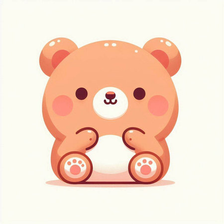Cute teddy bear vector illustration. Cute cartoon character.のイラスト素材