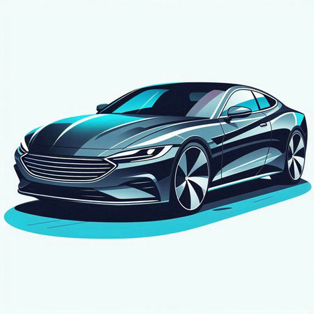 Vector illustration of a sports car on a white background. Eps 10のイラスト素材