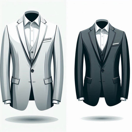 Vector illustration of a men's tuxedo with bow tie.のイラスト素材