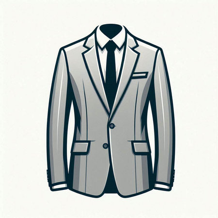 Men's suit. Vector illustration of a man in a suit.のイラスト素材