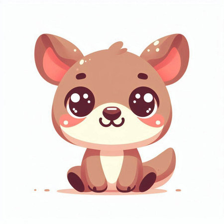 Cute cartoon kawaii baby hamster, vector illustration.のイラスト素材