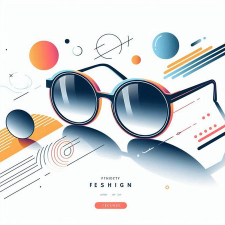 Retro sunglasses with abstract background. Vector illustration. Eps 10.のイラスト素材