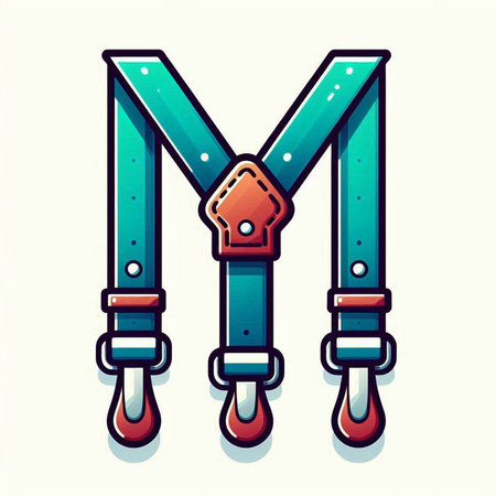 Leather belt icon in cartoon style isolated on white background. Vector illustration.のイラスト素材