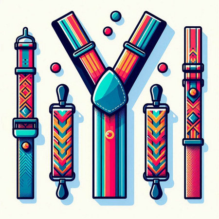 Cricket bats and balls. Colorful vector illustration in retro style.のイラスト素材