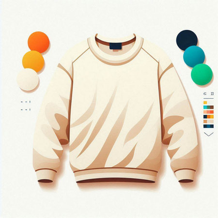 Blank sweater template for your design. Vector illustration. Eps 10.のイラスト素材