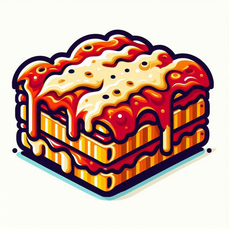 Illustration of a piece of cake with jam on a white backgroundのイラスト素材