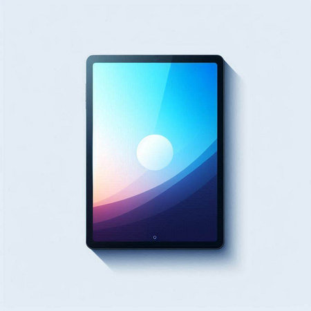 Tablet computer with abstract background. Vector illustration. Eps 10.のイラスト素材