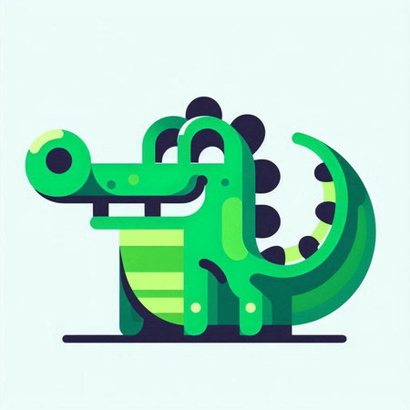Crocodile icon. Cartoon illustration of crocodile icon for web designのイラスト素材