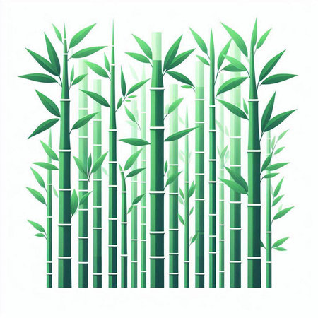 Green bamboo background. Vector illustration. EPS 10. No transparency.のイラスト素材