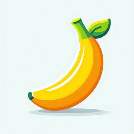 Illustration of a banana on a white background. Vector illustration.のイラスト素材