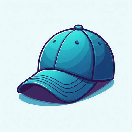 Baseball cap isolated on blue background. Vector illustration. EPS 10のイラスト素材