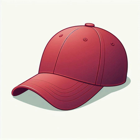Baseball cap on a white background. Vector illustration. Eps 10.のイラスト素材