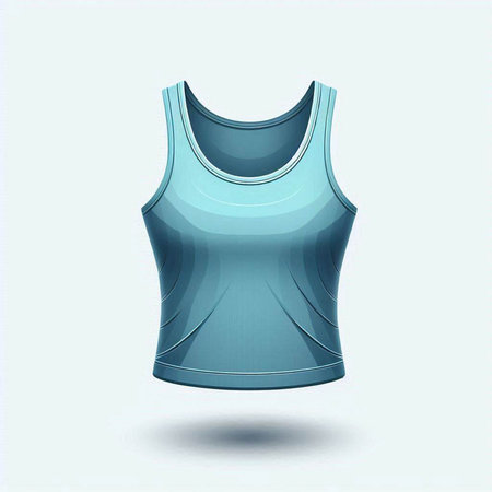 Blue tank top on a white background. Vector illustration for your designのイラスト素材
