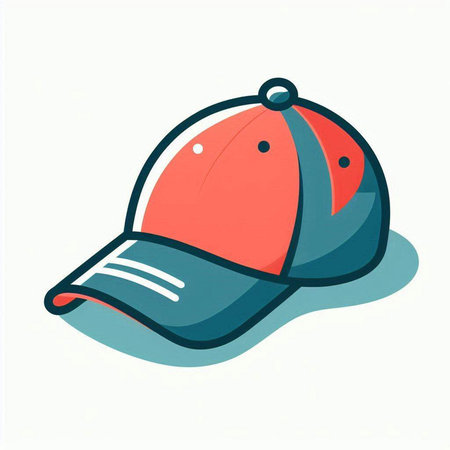 Baseball cap isolated on white background. Vector illustration in cartoon style.のイラスト素材