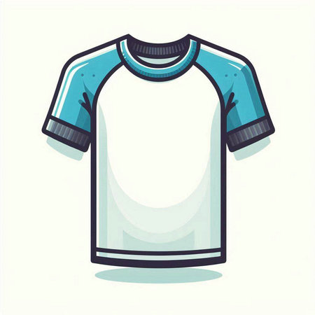 Vector illustration of a t-shirt isolated on a white background.のイラスト素材