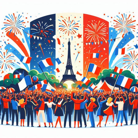 Illustration of a green plant in a pot on a white backgroundのイラスト素材