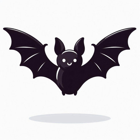 Bat Halloween icon on white background. Vector illustration. Eps 10.のイラスト素材