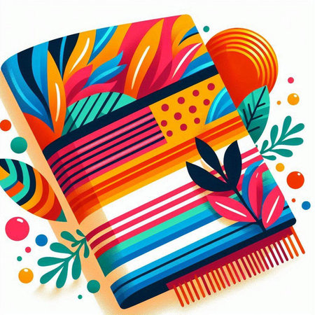 Abstract colorful background with geometric elements. Vector illustration for your design.のイラスト素材