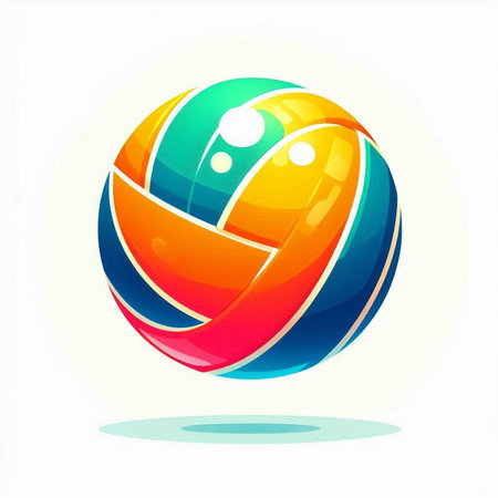 abstract colorful 3d ball on white background. vector illustration.のイラスト素材