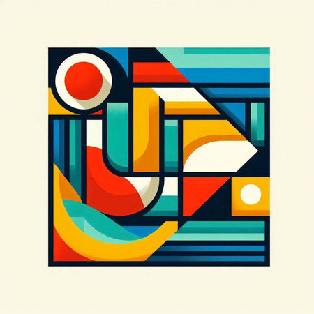 Abstract colorful geometric composition in retro style. Vector illustration. Eps 10のイラスト素材