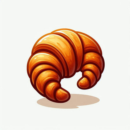 Croissant. Vector illustration of a fresh croissant.のイラスト素材