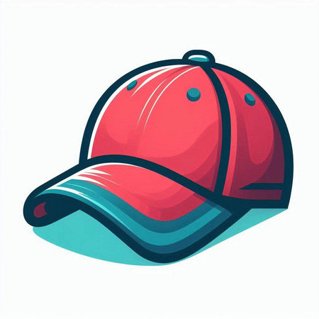 Baseball cap isolated on a white background. Vector illustration in cartoon style.のイラスト素材