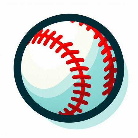 Baseball ball on a white background. Vector illustration. Eps 10のイラスト素材