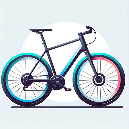 Bike icon in flat style. Vector illustration. EPS 10.のイラスト素材