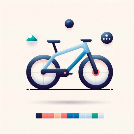 Bicycle vector illustration, eps10 with transparency and gradientsのイラスト素材