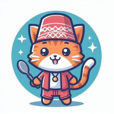 Cartoon vector illustration of a bowl of ice cream with fruits.のイラスト素材