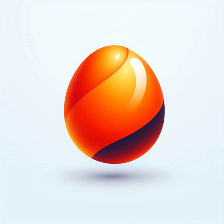 Easter egg with shadow on the white background. Vector illustration.のイラスト素材