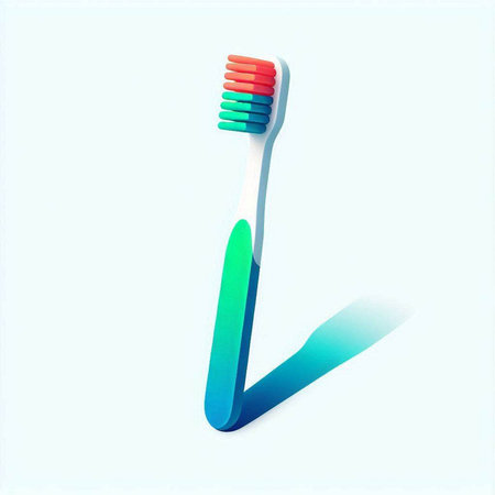 Toothbrush with toothpaste on blue background. Vector illustration.のイラスト素材