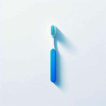 Blue toothbrush on white background. Vector illustration. Eps 10.のイラスト素材