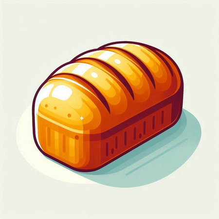 Illustration of bread. Vector illustration of a loaf of bread.のイラスト素材